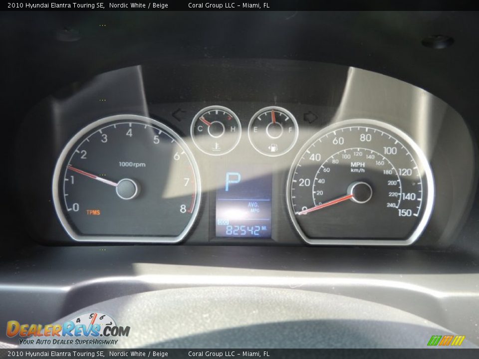 2010 Hyundai Elantra Touring SE Nordic White / Beige Photo #12
