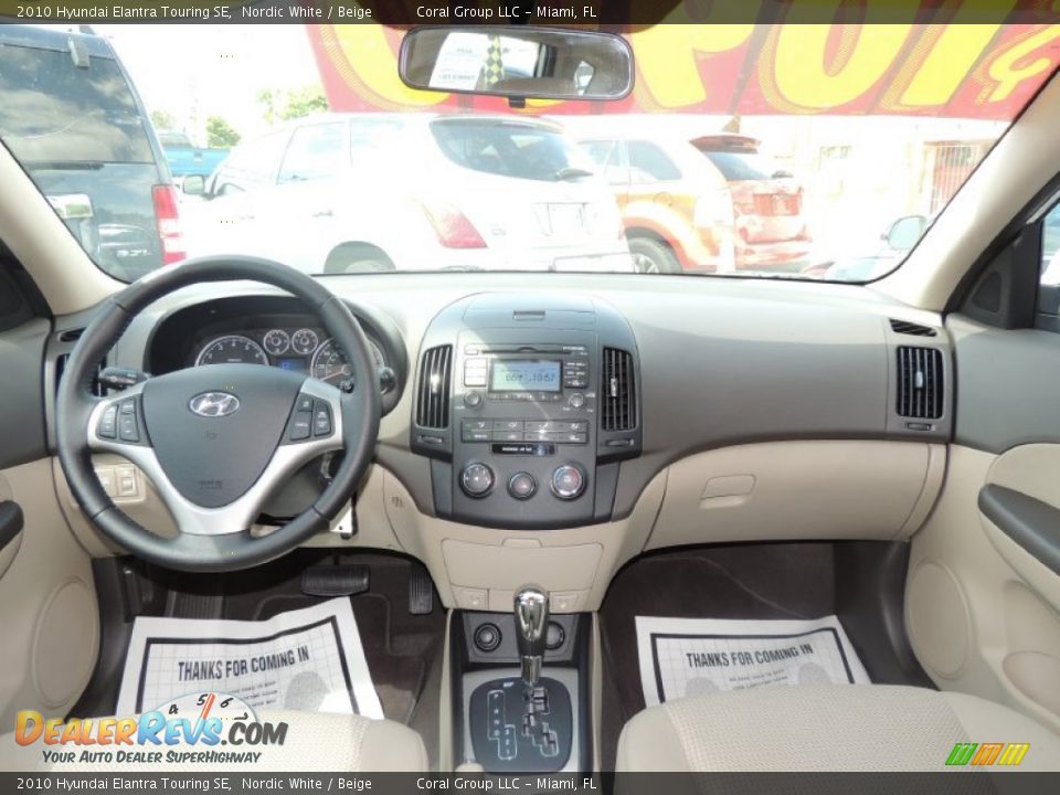 2010 Hyundai Elantra Touring SE Nordic White / Beige Photo #15