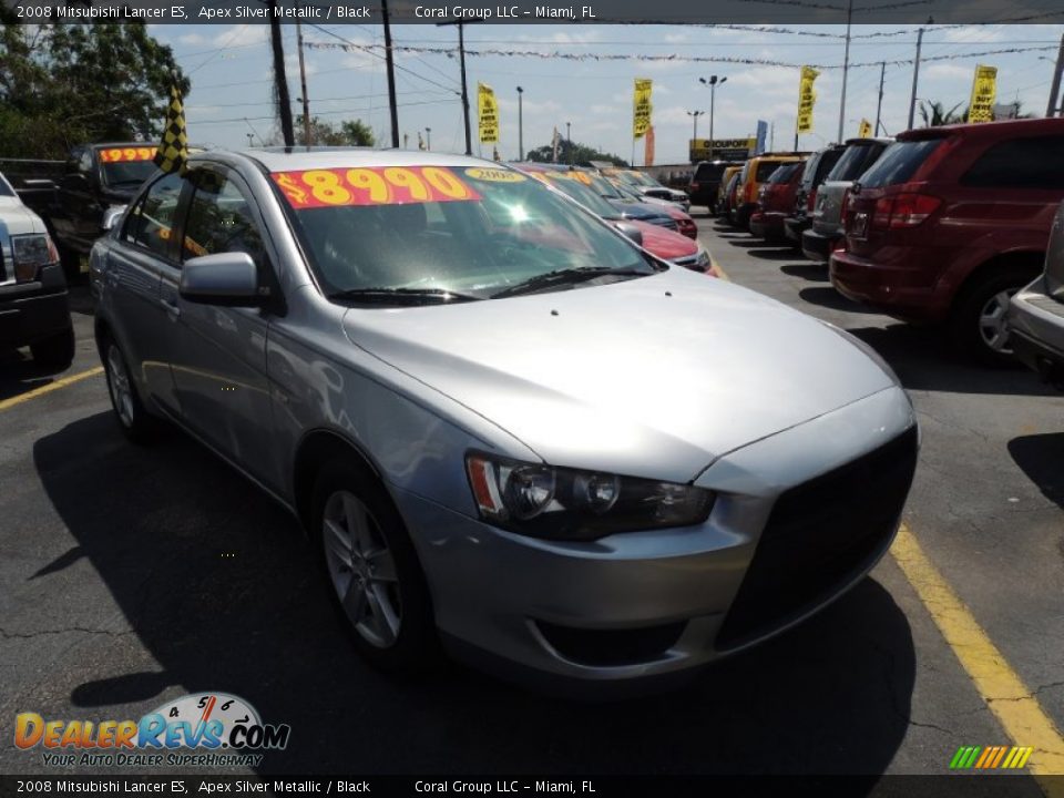 2008 Mitsubishi Lancer ES Apex Silver Metallic / Black Photo #1