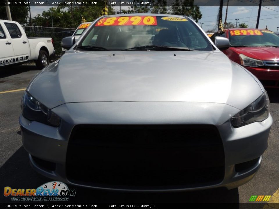 2008 Mitsubishi Lancer ES Apex Silver Metallic / Black Photo #2