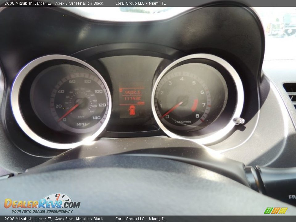 2008 Mitsubishi Lancer ES Apex Silver Metallic / Black Photo #13