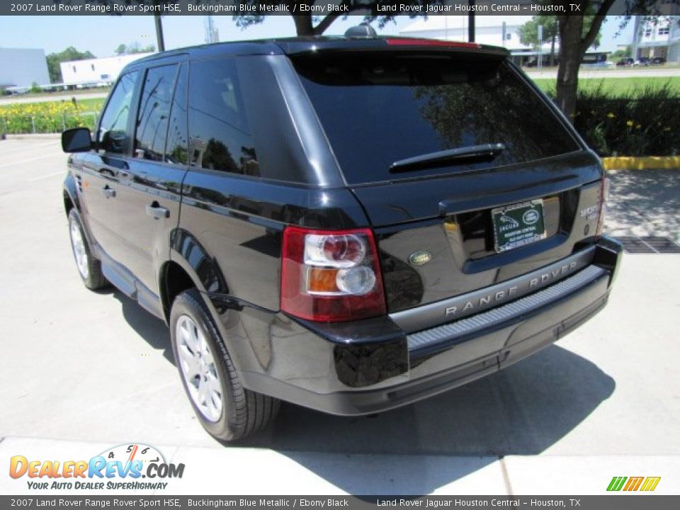 2007 Land Rover Range Rover Sport HSE Buckingham Blue Metallic / Ebony Black Photo #8