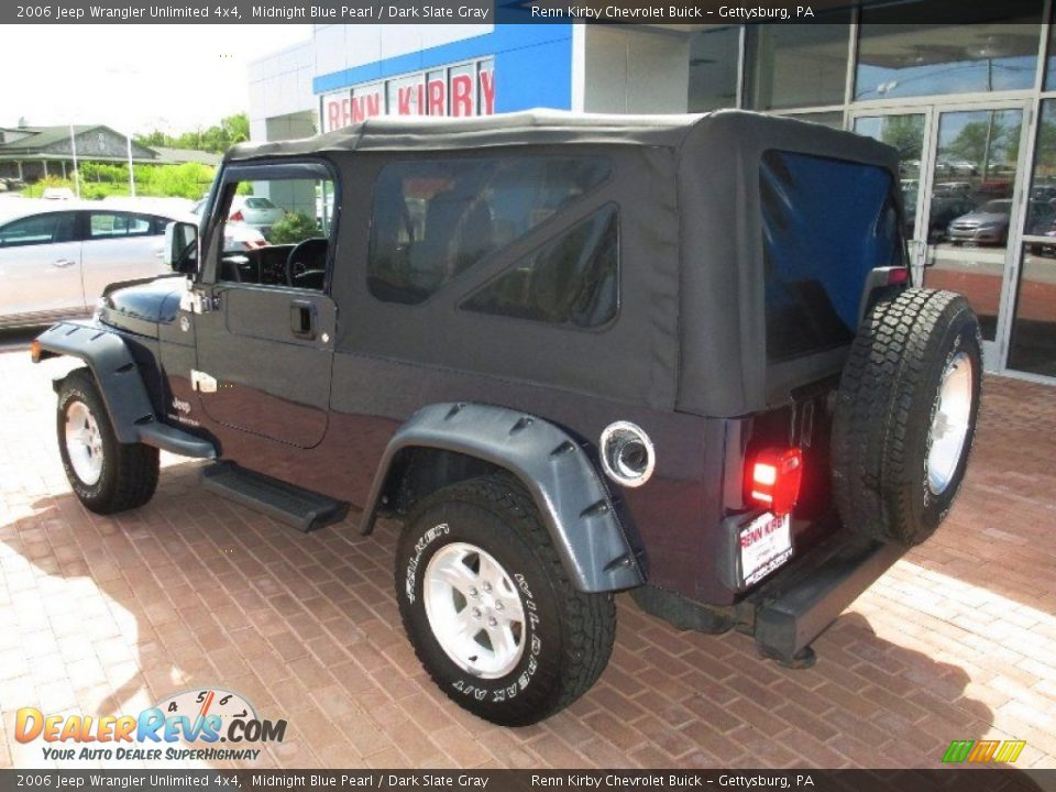 2006 Jeep Wrangler Unlimited 4x4 Midnight Blue Pearl / Dark Slate Gray Photo #2