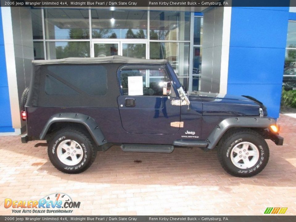2006 Jeep Wrangler Unlimited 4x4 Midnight Blue Pearl / Dark Slate Gray Photo #3