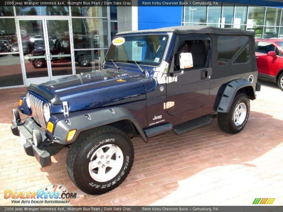 2006 Jeep Wrangler Unlimited 4x4 Midnight Blue Pearl / Dark Slate Gray Photo #10