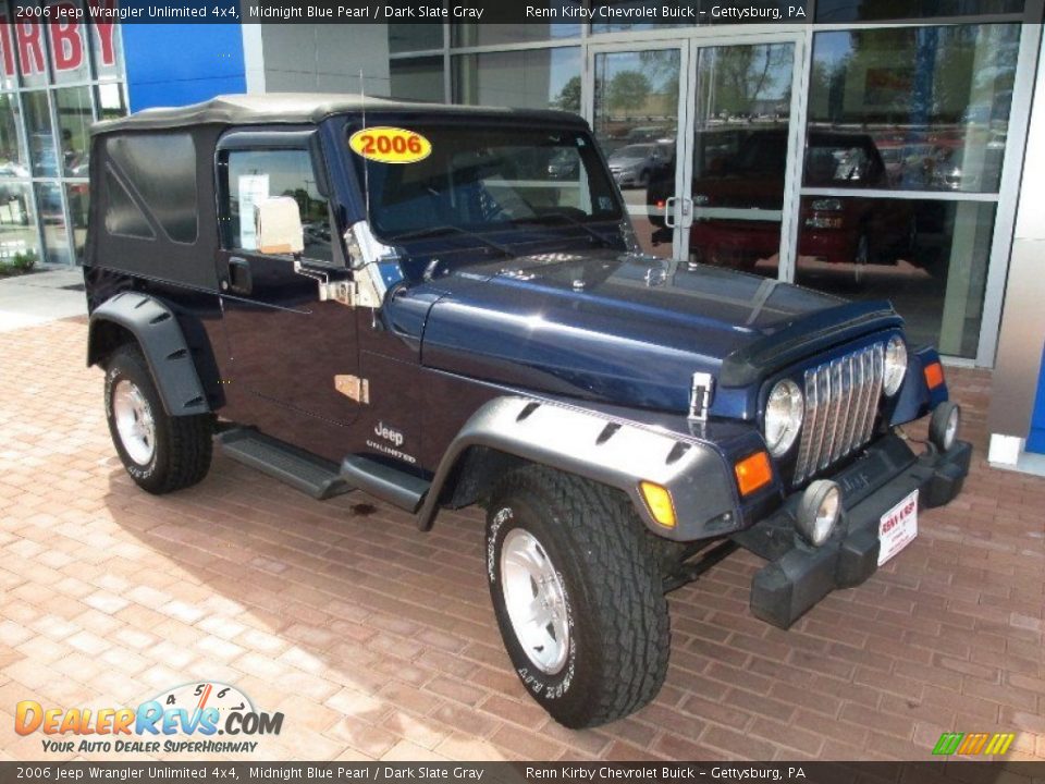 2006 Jeep Wrangler Unlimited 4x4 Midnight Blue Pearl / Dark Slate Gray Photo #12