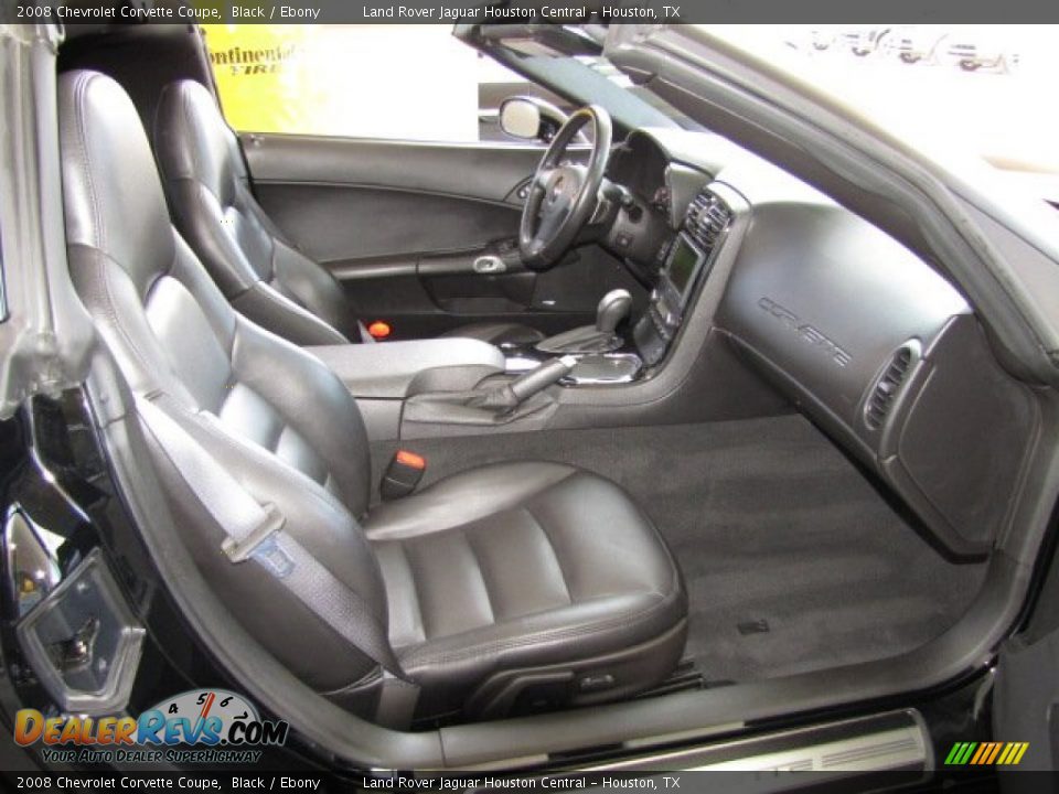 Ebony Interior - 2008 Chevrolet Corvette Coupe Photo #4