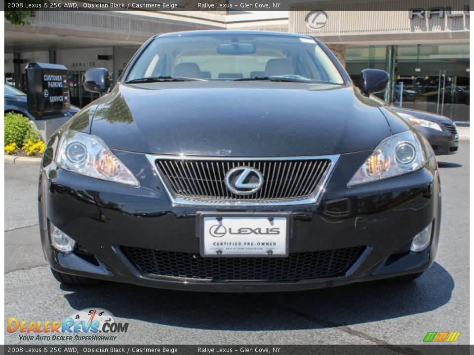 2008 Lexus IS 250 AWD Obsidian Black / Cashmere Beige Photo #2