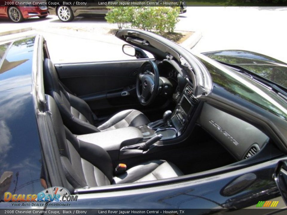 Ebony Interior - 2008 Chevrolet Corvette Coupe Photo #25