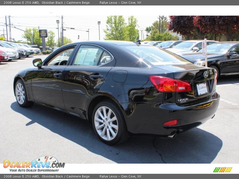 2008 Lexus IS 250 AWD Obsidian Black / Cashmere Beige Photo #5