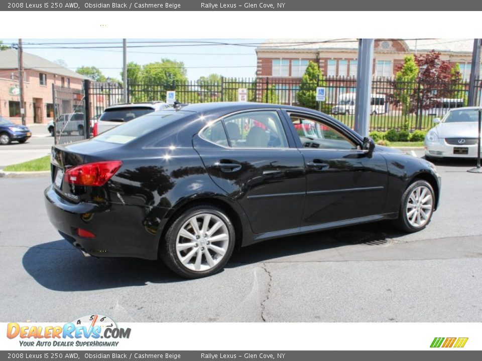 2008 Lexus IS 250 AWD Obsidian Black / Cashmere Beige Photo #7