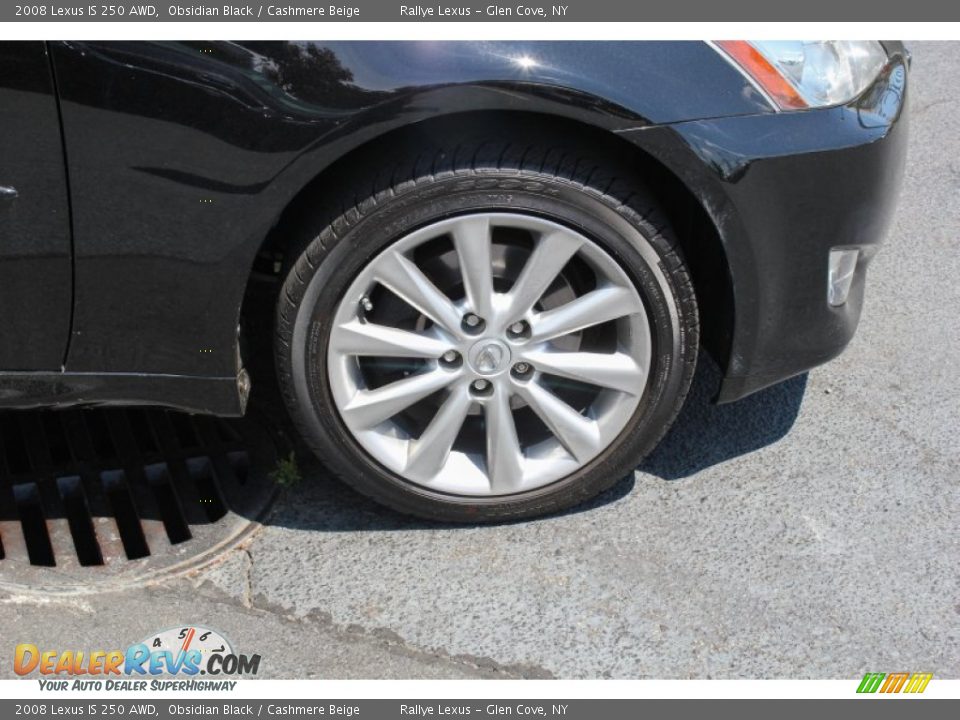 2008 Lexus IS 250 AWD Obsidian Black / Cashmere Beige Photo #8
