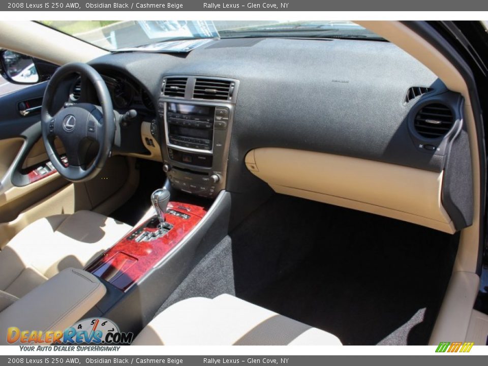 2008 Lexus IS 250 AWD Obsidian Black / Cashmere Beige Photo #9
