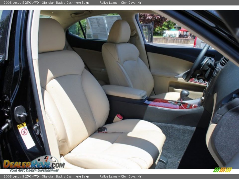 2008 Lexus IS 250 AWD Obsidian Black / Cashmere Beige Photo #10