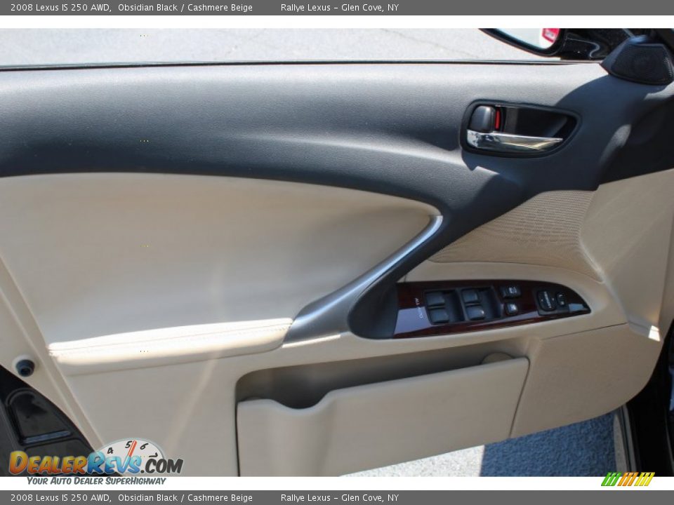 2008 Lexus IS 250 AWD Obsidian Black / Cashmere Beige Photo #11