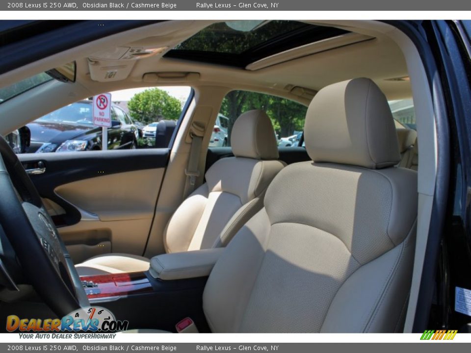 2008 Lexus IS 250 AWD Obsidian Black / Cashmere Beige Photo #12