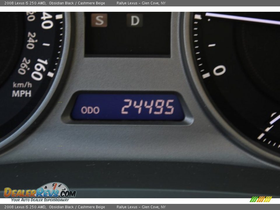 2008 Lexus IS 250 AWD Obsidian Black / Cashmere Beige Photo #15