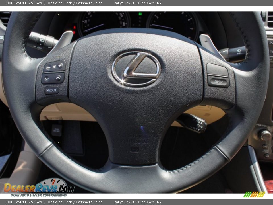 2008 Lexus IS 250 AWD Obsidian Black / Cashmere Beige Photo #16