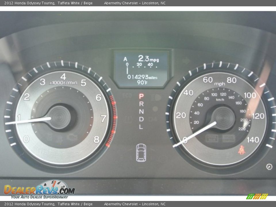 2012 Honda Odyssey Touring Taffeta White / Beige Photo #17