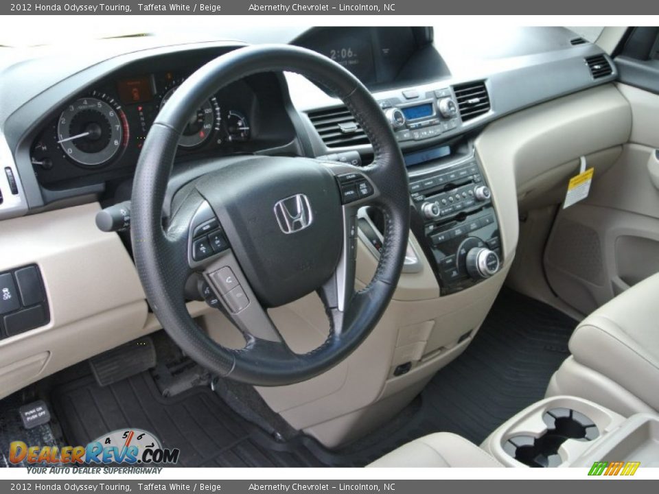 2012 Honda Odyssey Touring Taffeta White / Beige Photo #29