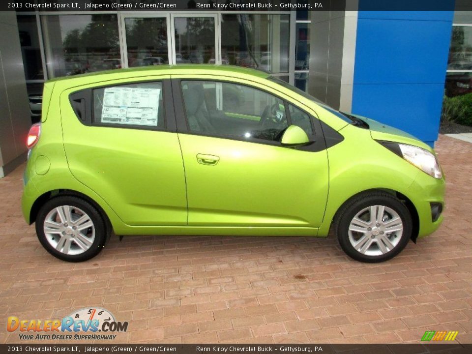 2013 Chevrolet Spark LT Jalapeno (Green) / Green/Green Photo #3