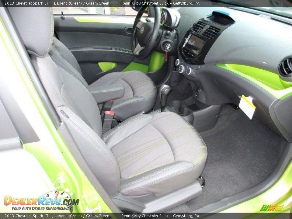2013 Chevrolet Spark LT Jalapeno (Green) / Green/Green Photo #6