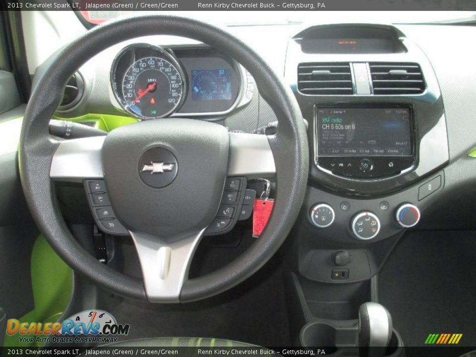 2013 Chevrolet Spark LT Jalapeno (Green) / Green/Green Photo #7