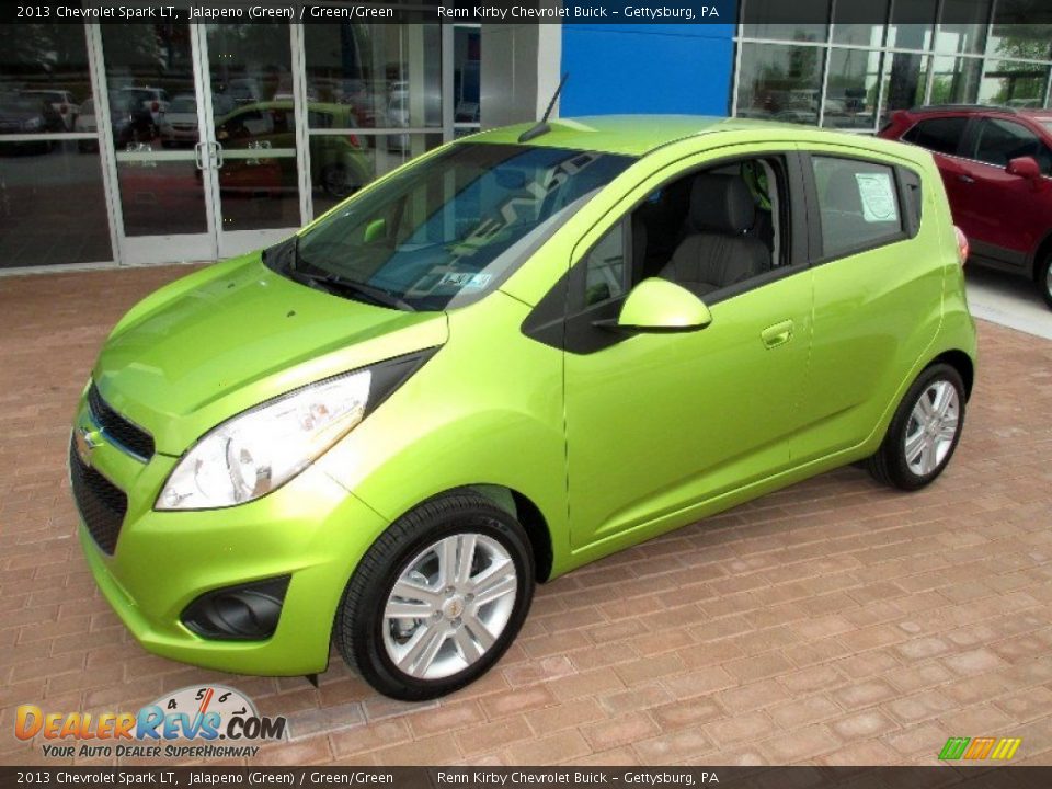 2013 Chevrolet Spark LT Jalapeno (Green) / Green/Green Photo #10