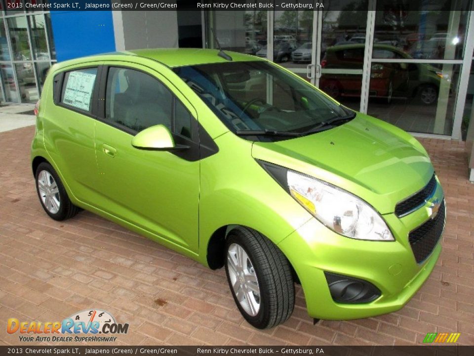 2013 Chevrolet Spark LT Jalapeno (Green) / Green/Green Photo #12