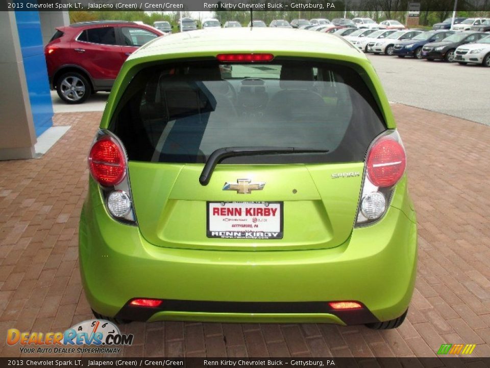 2013 Chevrolet Spark LT Jalapeno (Green) / Green/Green Photo #14
