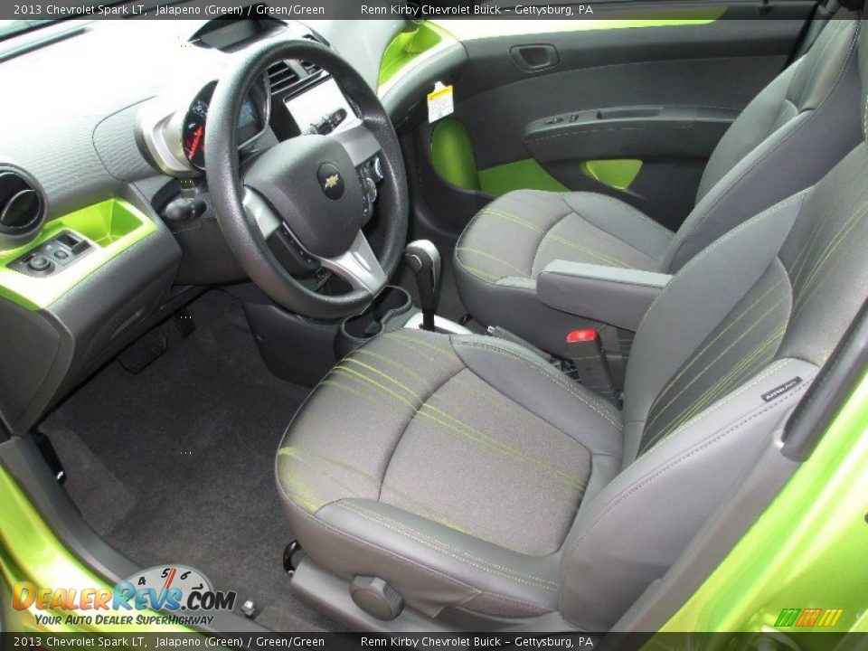 2013 Chevrolet Spark LT Jalapeno (Green) / Green/Green Photo #18