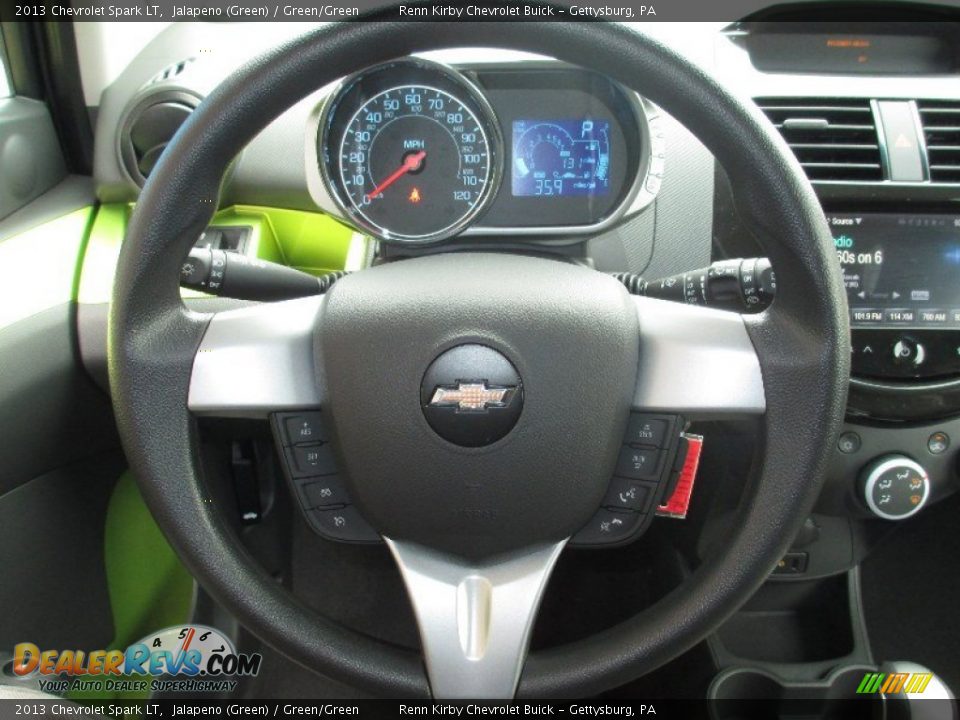 2013 Chevrolet Spark LT Jalapeno (Green) / Green/Green Photo #22