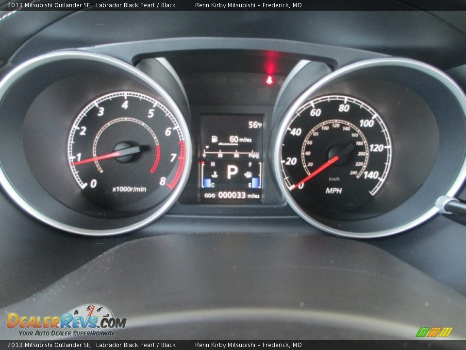 2013 Mitsubishi Outlander SE Labrador Black Pearl / Black Photo #22