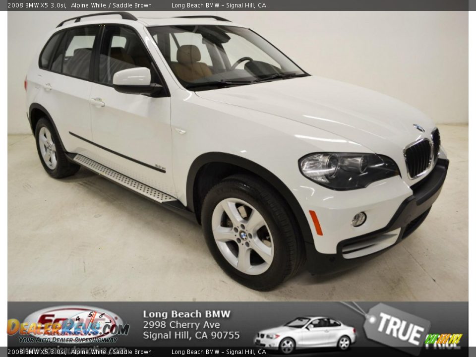 2008 BMW X5 3.0si Alpine White / Saddle Brown Photo #1
