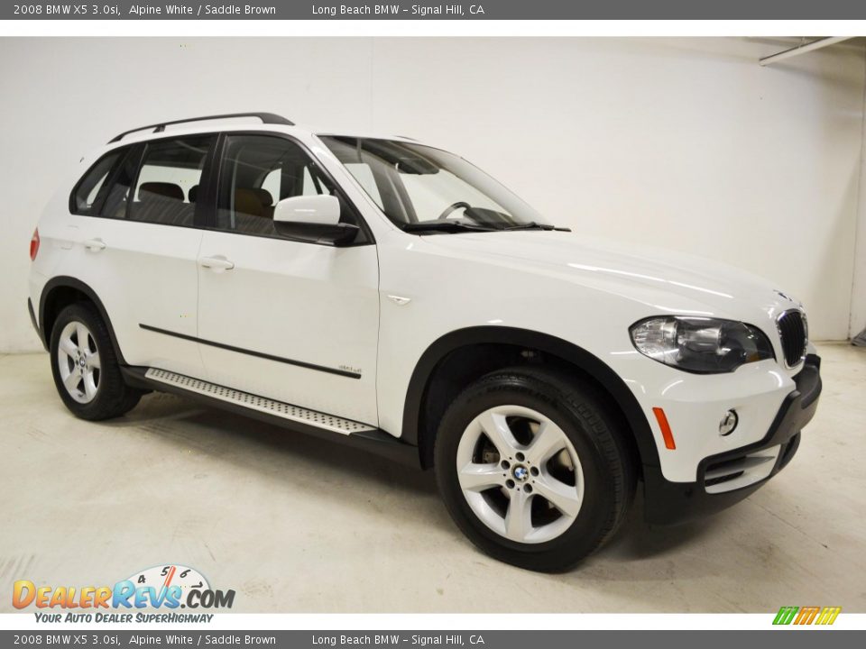 2008 BMW X5 3.0si Alpine White / Saddle Brown Photo #2