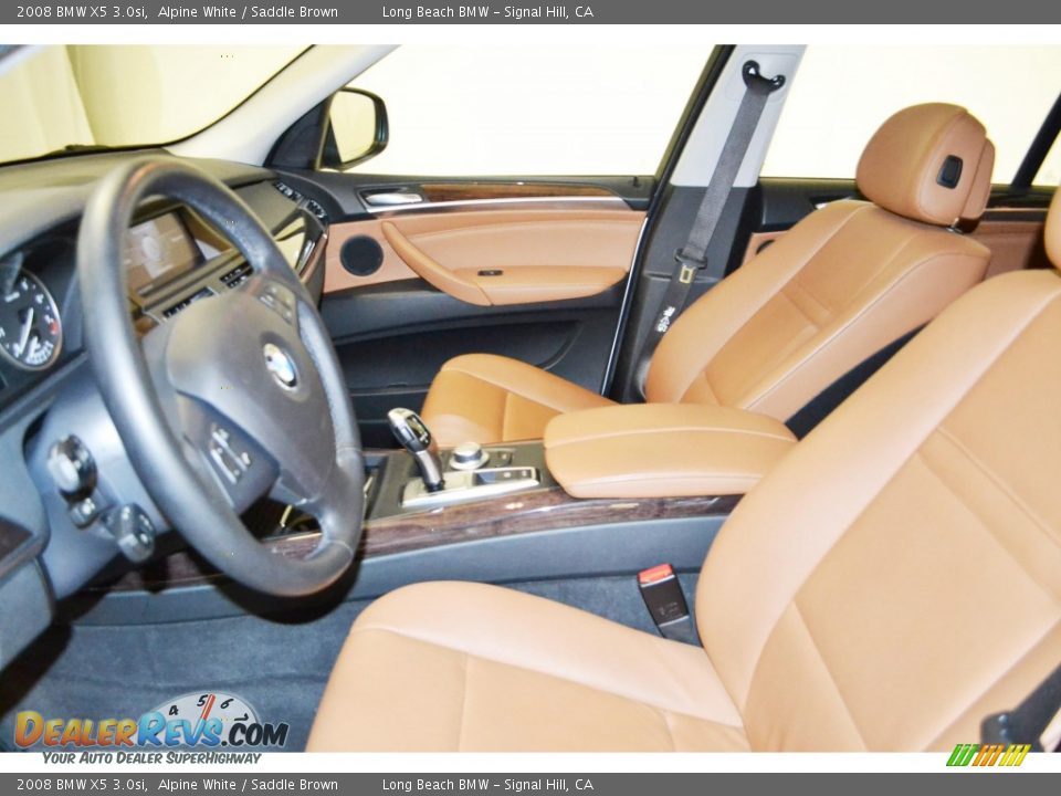 2008 BMW X5 3.0si Alpine White / Saddle Brown Photo #10