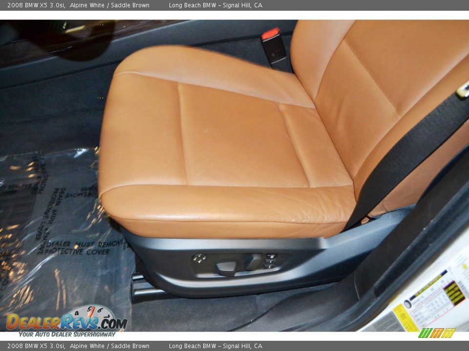 2008 BMW X5 3.0si Alpine White / Saddle Brown Photo #12