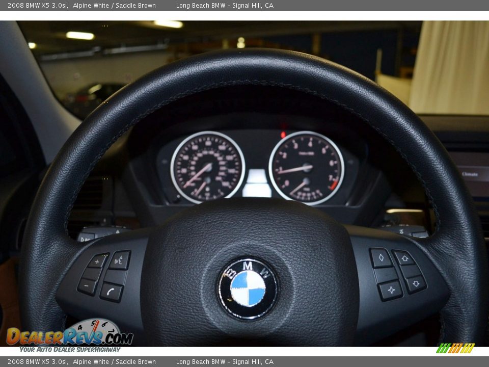 2008 BMW X5 3.0si Alpine White / Saddle Brown Photo #21