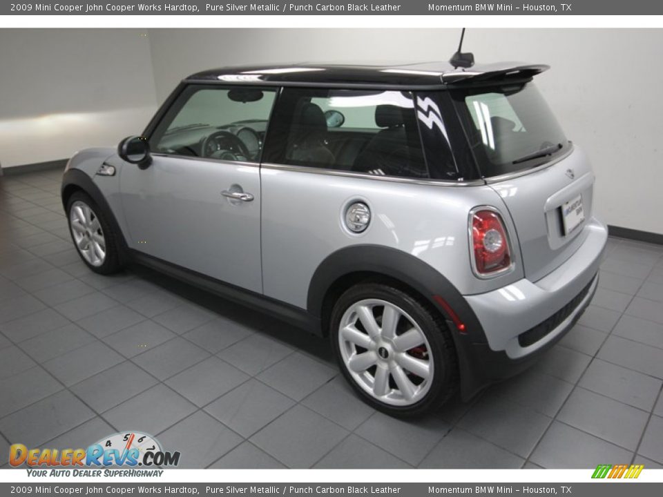 2009 Mini Cooper John Cooper Works Hardtop Pure Silver Metallic / Punch Carbon Black Leather Photo #5