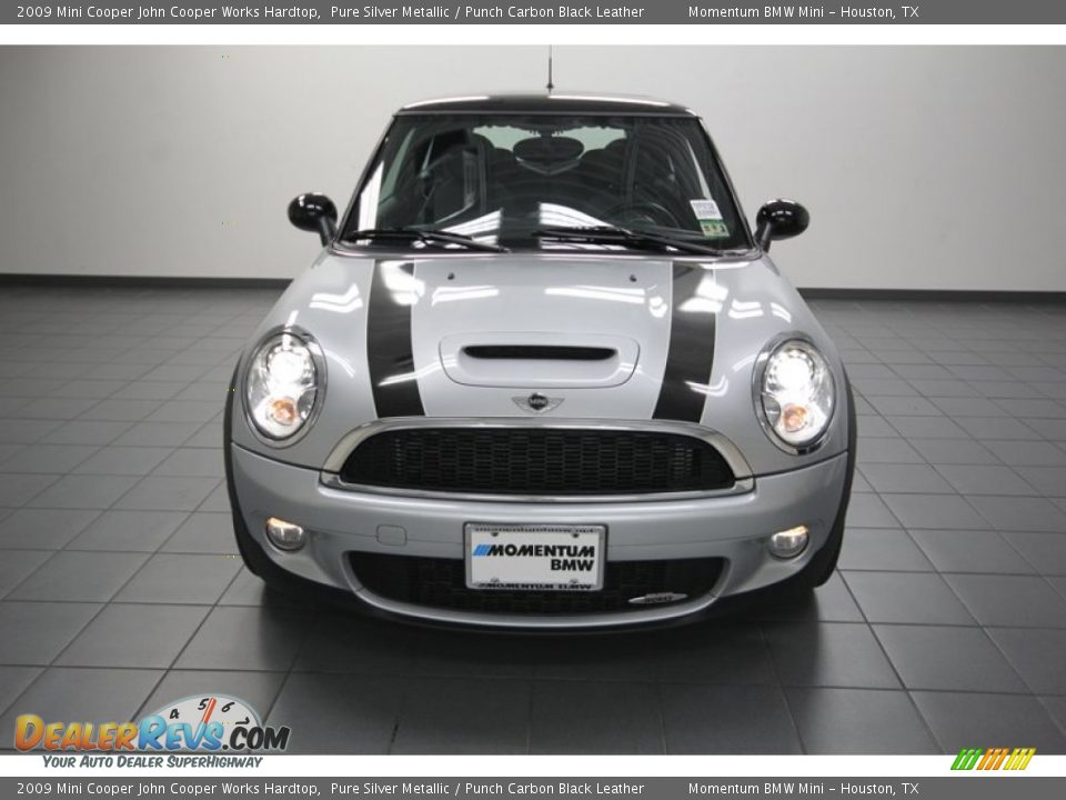 2009 Mini Cooper John Cooper Works Hardtop Pure Silver Metallic / Punch Carbon Black Leather Photo #6