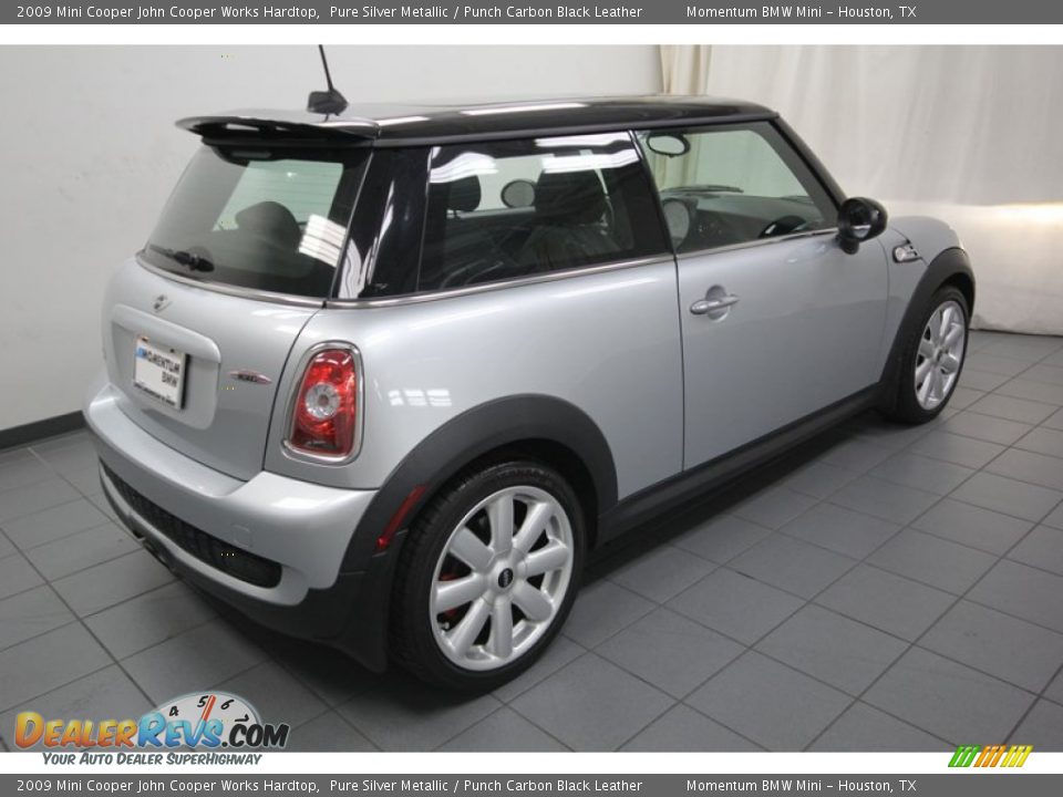 2009 Mini Cooper John Cooper Works Hardtop Pure Silver Metallic / Punch Carbon Black Leather Photo #11