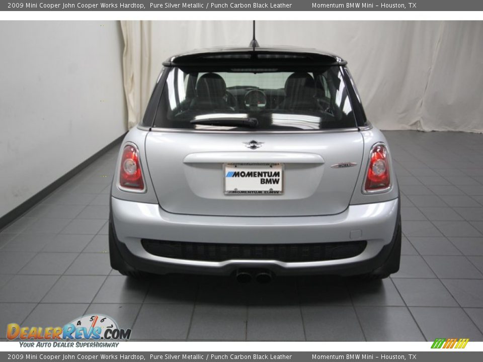 2009 Mini Cooper John Cooper Works Hardtop Pure Silver Metallic / Punch Carbon Black Leather Photo #12
