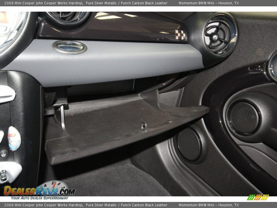 2009 Mini Cooper John Cooper Works Hardtop Pure Silver Metallic / Punch Carbon Black Leather Photo #17