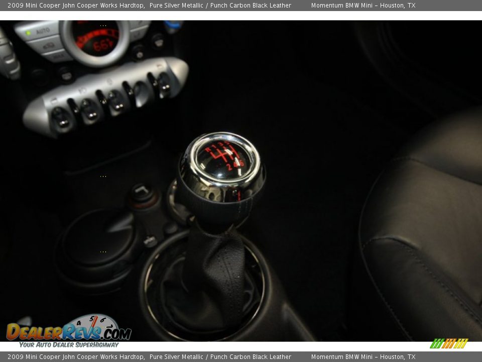 2009 Mini Cooper John Cooper Works Hardtop Pure Silver Metallic / Punch Carbon Black Leather Photo #23