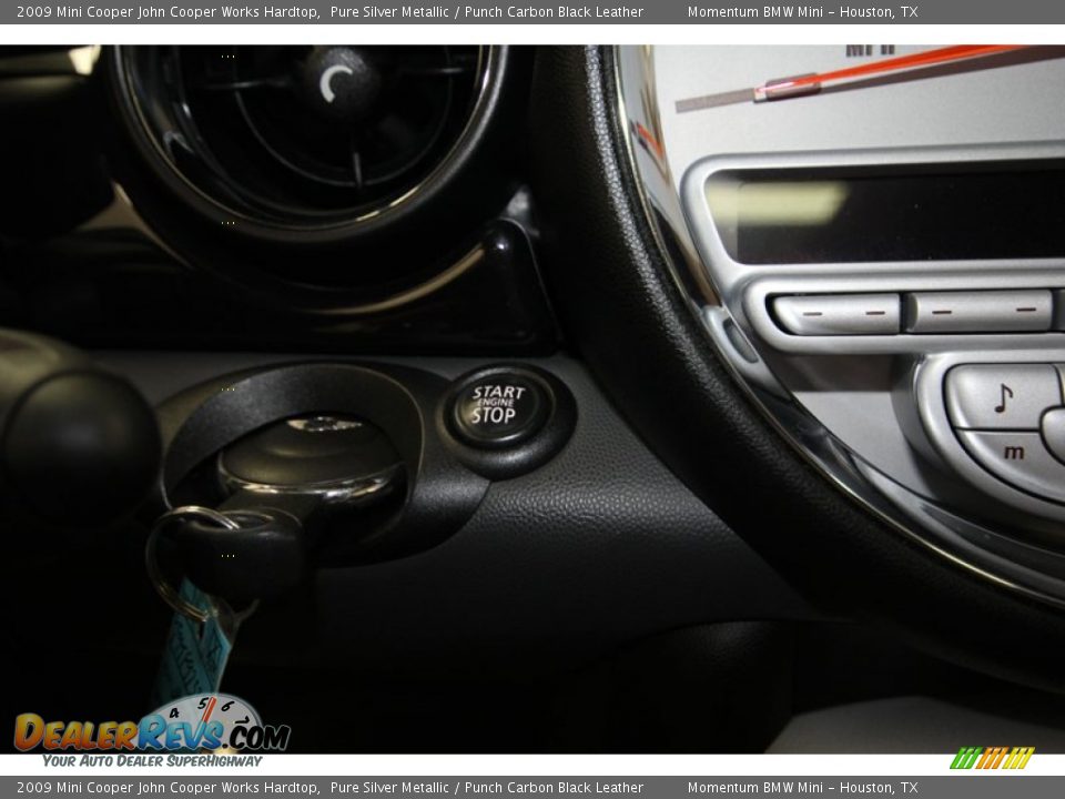 2009 Mini Cooper John Cooper Works Hardtop Pure Silver Metallic / Punch Carbon Black Leather Photo #24
