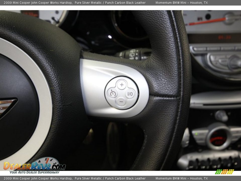 2009 Mini Cooper John Cooper Works Hardtop Pure Silver Metallic / Punch Carbon Black Leather Photo #25