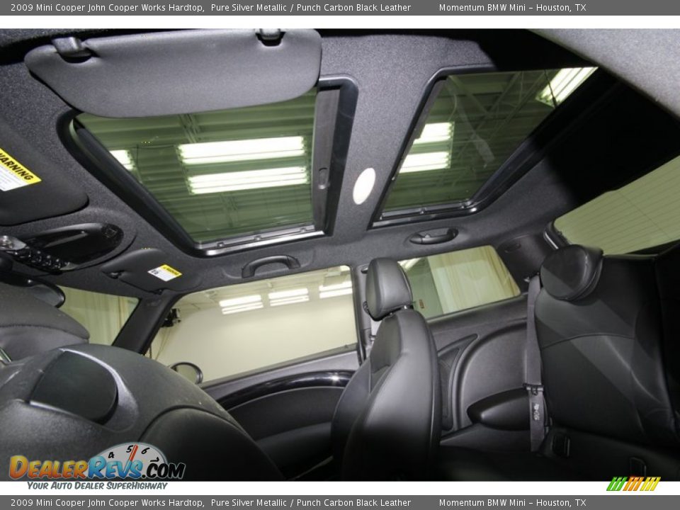 2009 Mini Cooper John Cooper Works Hardtop Pure Silver Metallic / Punch Carbon Black Leather Photo #28