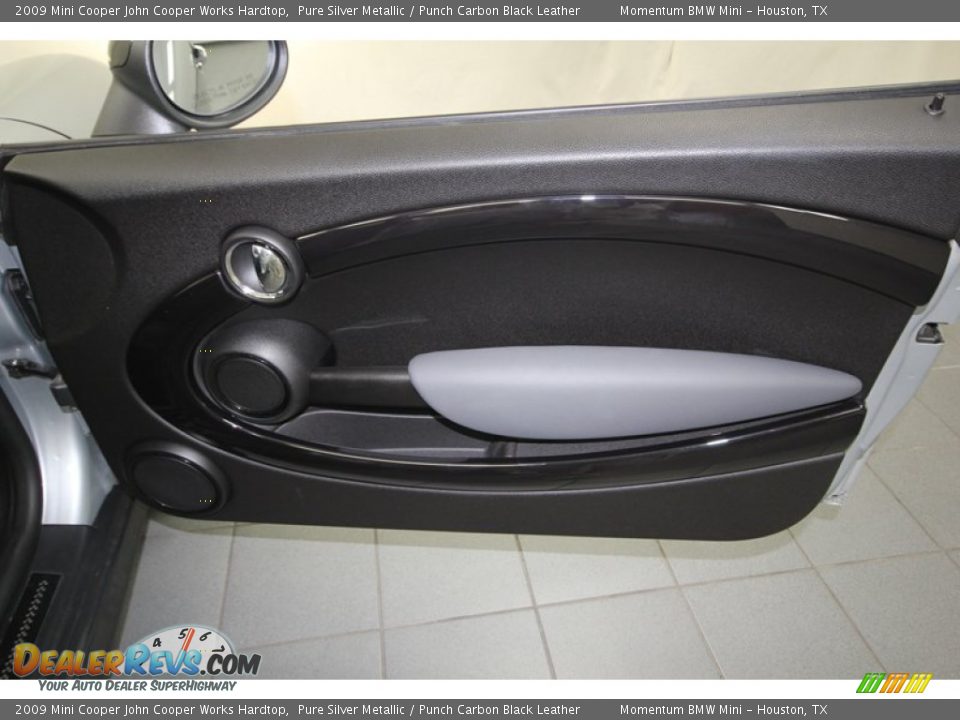 2009 Mini Cooper John Cooper Works Hardtop Pure Silver Metallic / Punch Carbon Black Leather Photo #32