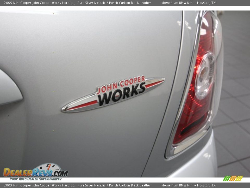 2009 Mini Cooper John Cooper Works Hardtop Pure Silver Metallic / Punch Carbon Black Leather Photo #34