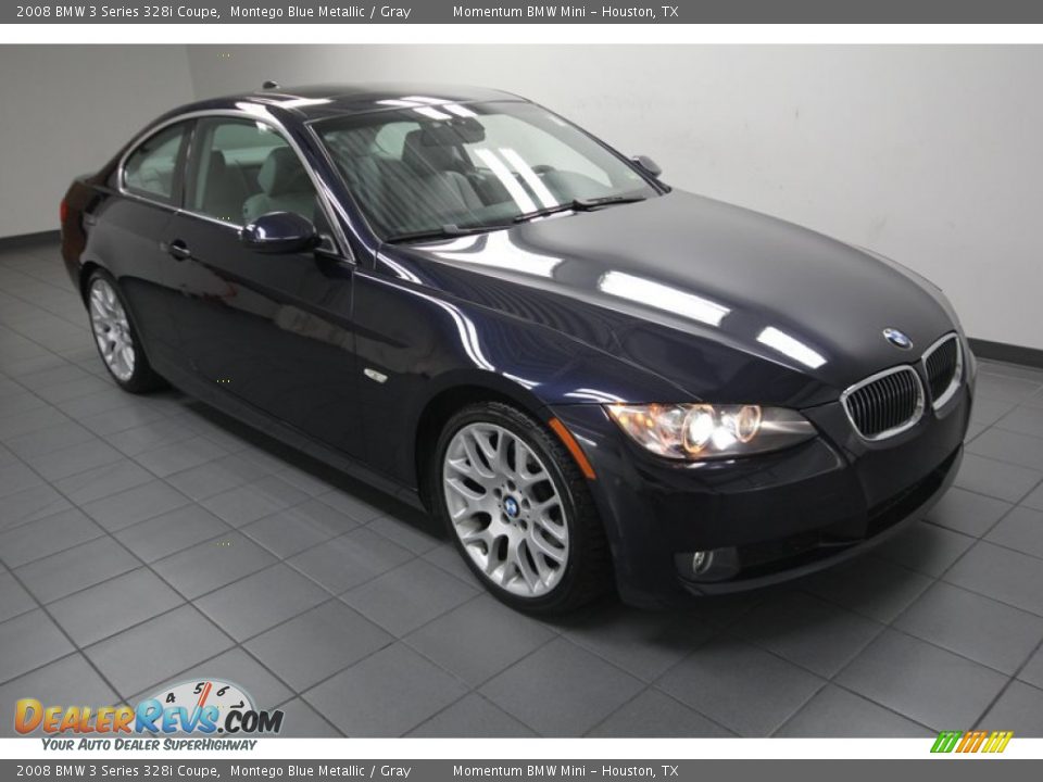 2008 BMW 3 Series 328i Coupe Montego Blue Metallic / Gray Photo #8